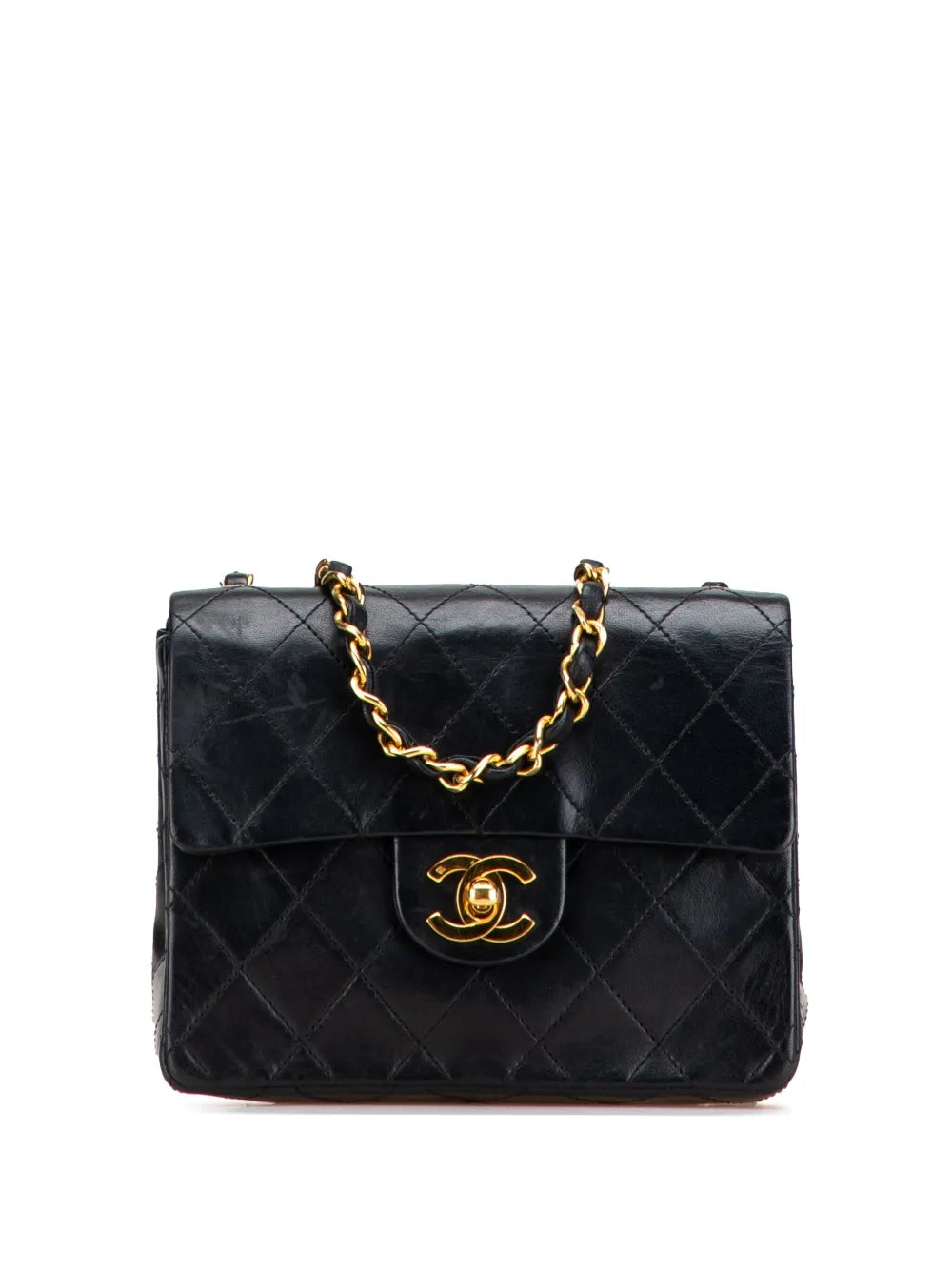 Pre-OwnedCHANEL Pre-Owned1986-1988 Mini Square Classic Lambskin Single Flap crossbody bag