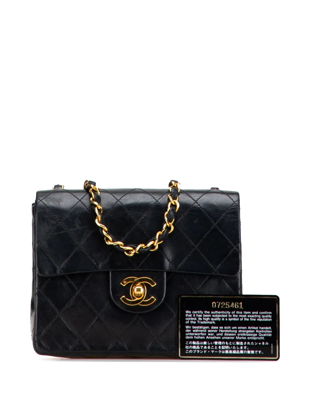 Pre-OwnedCHANEL Pre-Owned1986-1988 Mini Square Classic Lambskin Single Flap crossbody bag