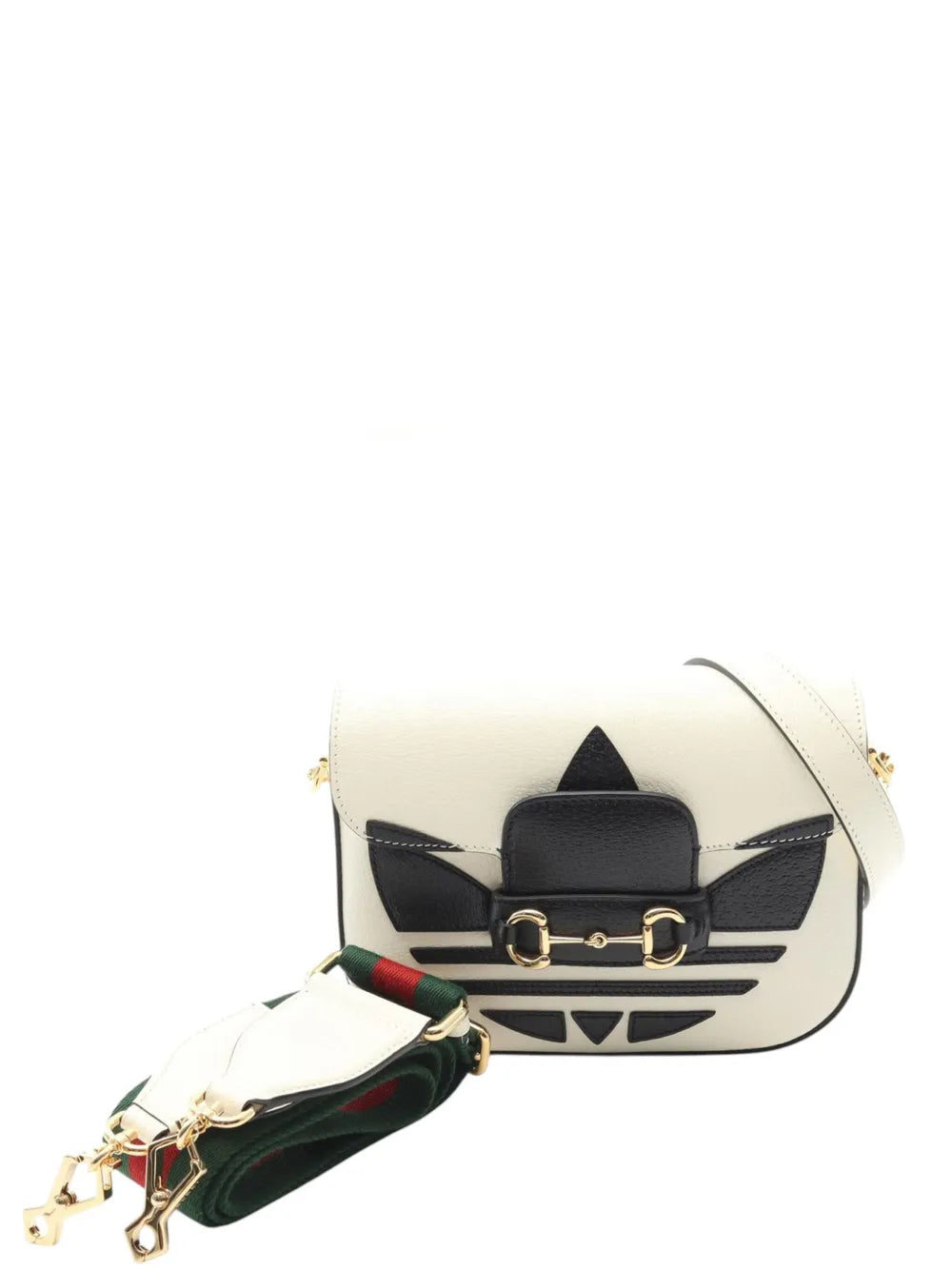 Pre-OwnedGucci Pre-Owned2016-2025 Adidas Small Leather Web Horsebit 1955 crossbody bag
