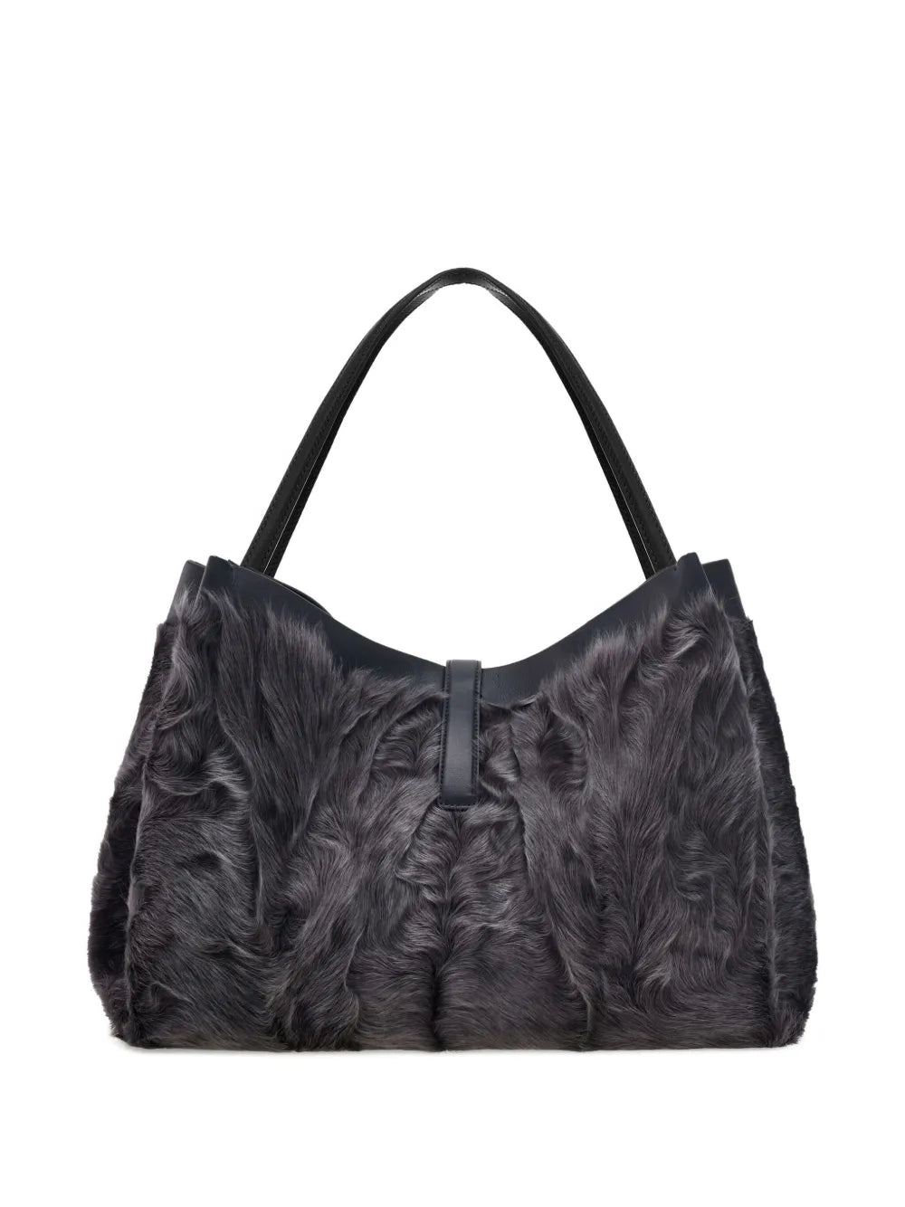 New SeasonFerragamolarge fur-embellished top-handle tote bag