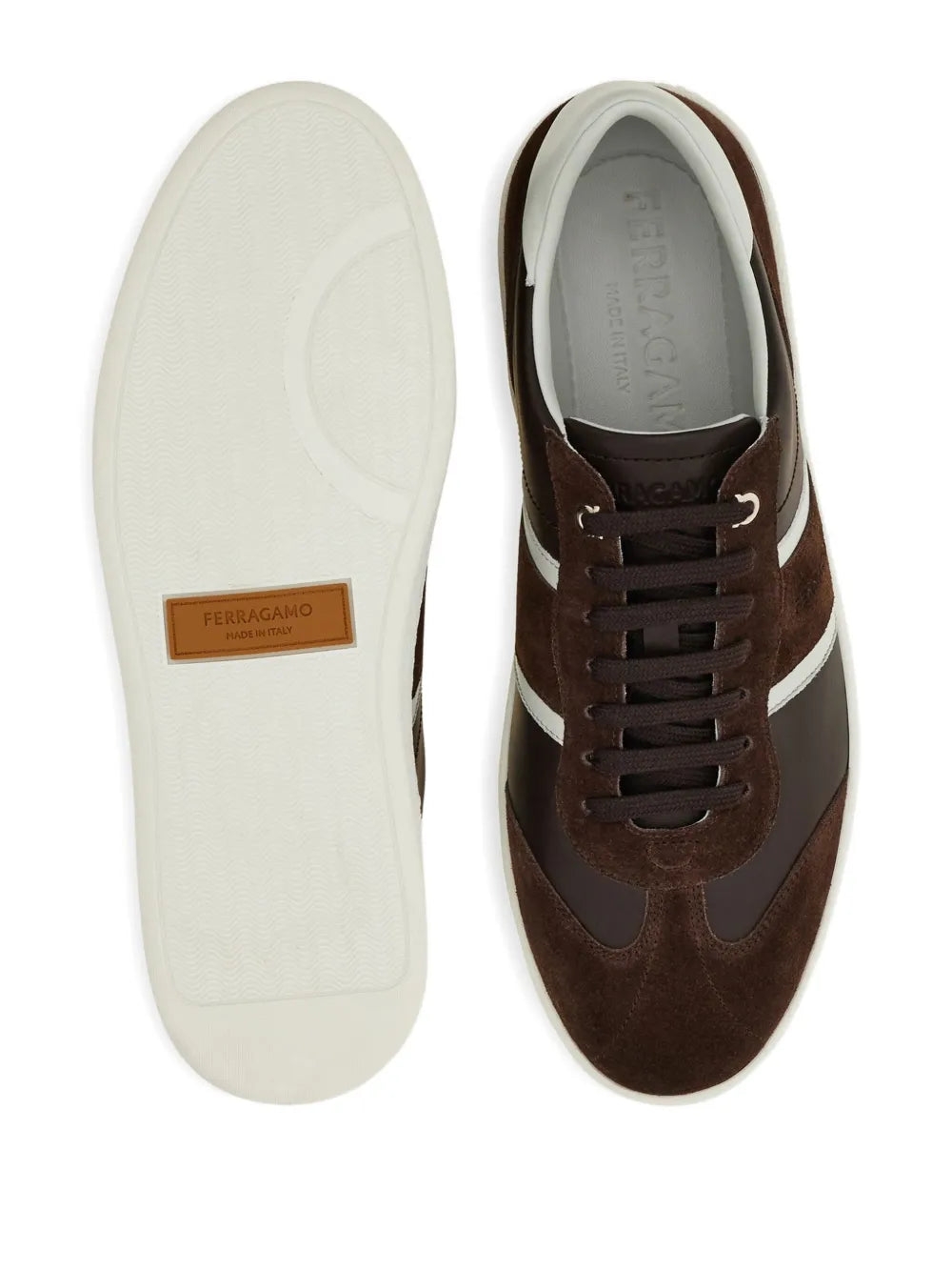 Ferragamo Suede Panelled Sneakers