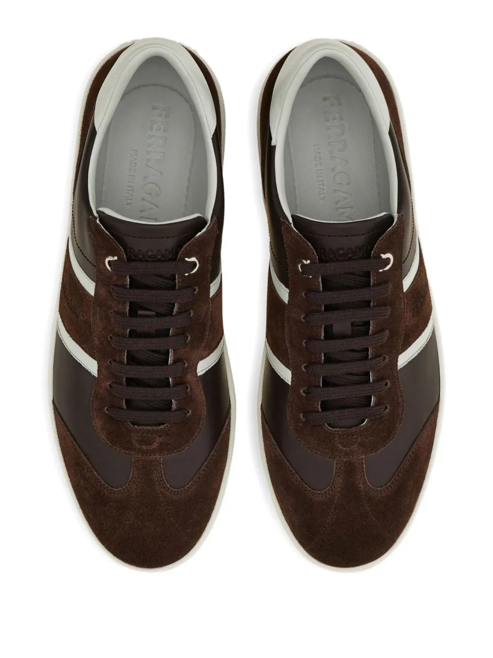 Ferragamo Suede Panelled Sneakers