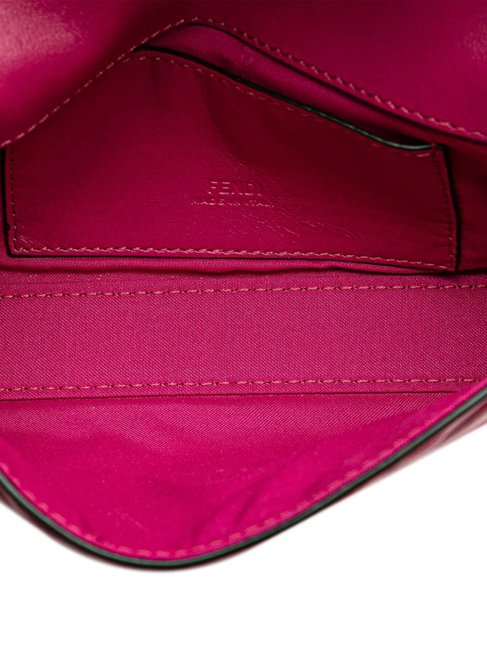 Pre-OwnedFendi Pre-Owned2000-2025 Zucca Embossed Leather Baguette Phone Pouch satchel
