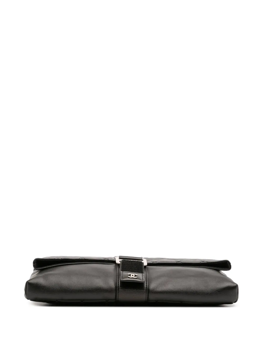 Pre-OwnedCHANEL Pre-Owned2017-2018 CC Quilted Lambskin Grip clutch bag
