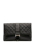 Pre-OwnedCHANEL Pre-Owned2017-2018 CC Quilted Lambskin Grip clutch bag