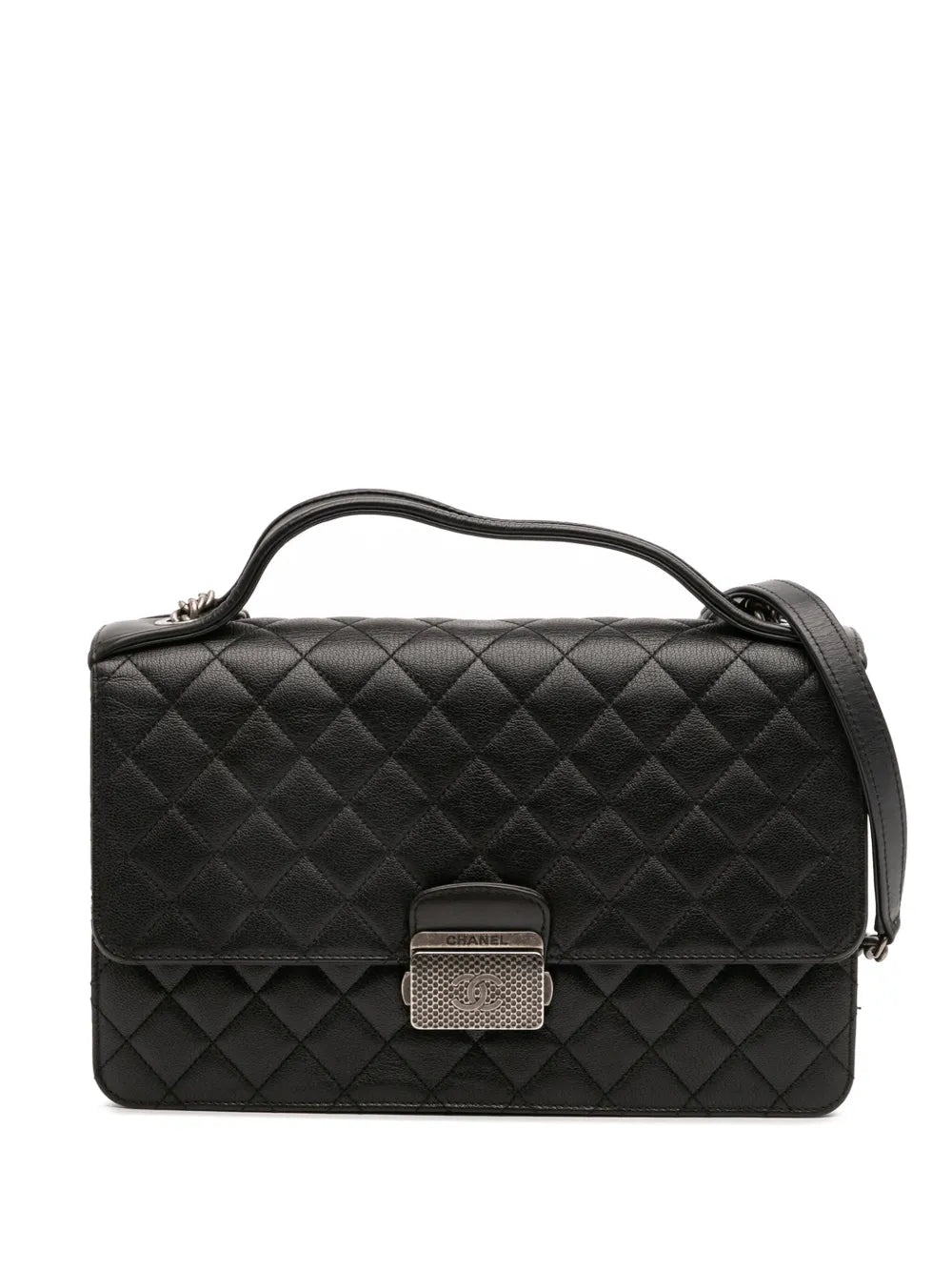 Pre-OwnedCHANEL Pre-Owned2016-2017 Medium Quilted Goatskin CC University Flap shoulder bag