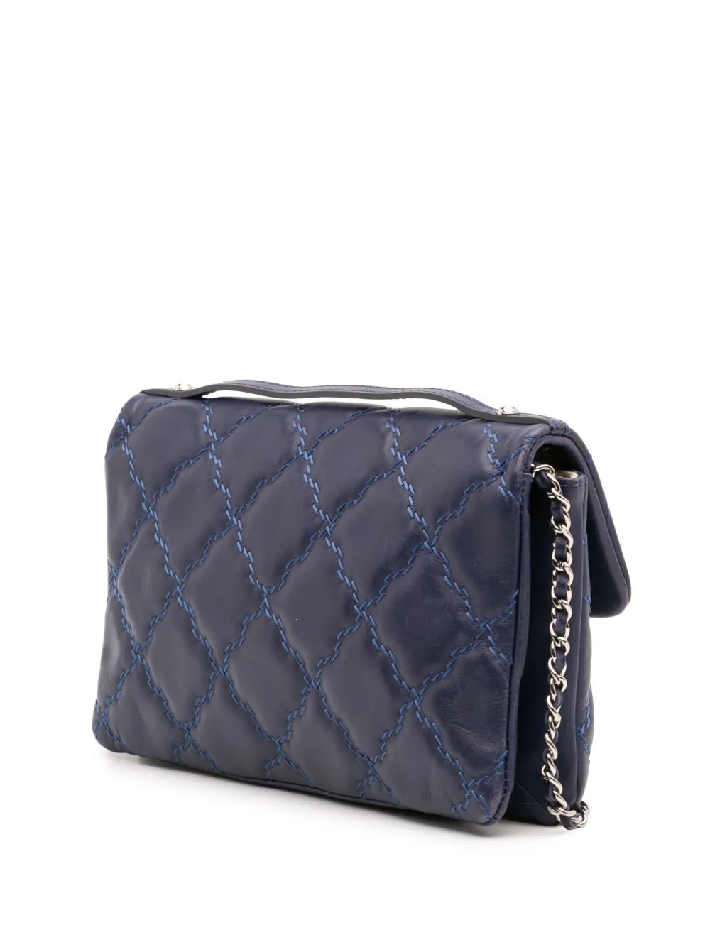 Pre-OwnedCHANEL Pre-Owned2012-2013 Mini Double Stitch Hamptons Flap satchel