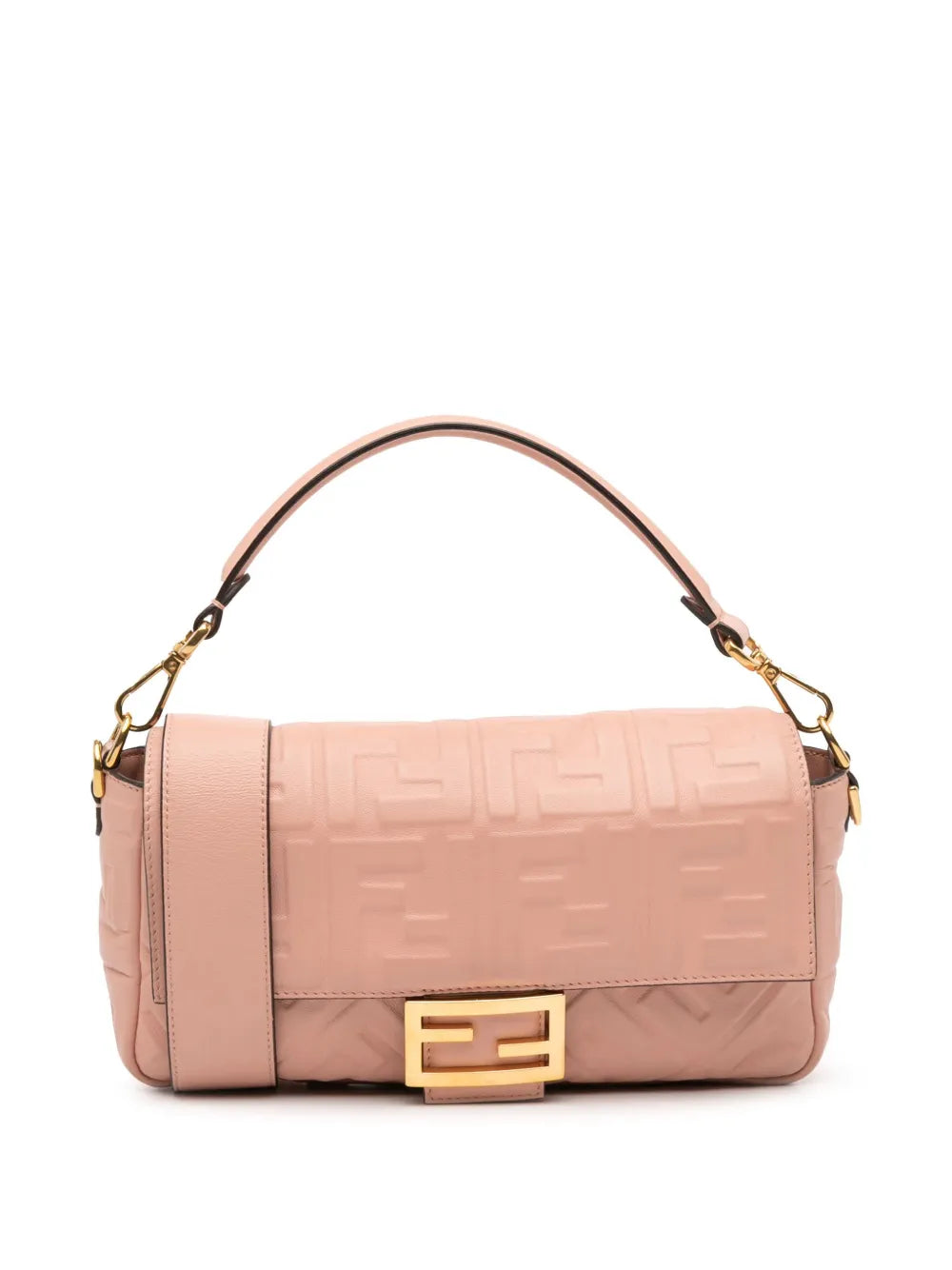 Pre-OwnedFendi Pre-Owned2000-2010 Zucca Embossed Leather Baguette satchel