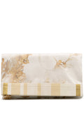 Pre-OwnedCHANEL Pre-Owned2018 XL Printed Canvas and Striped Lambskin Foldover clutch bag