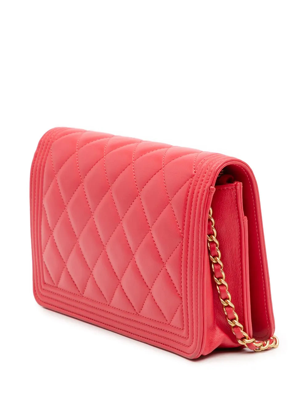 Pre-OwnedCHANEL Pre-Owned2018 Quilted Caviar Boy Wallet on Chain crossbody bag