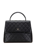Pre-OwnedCHANEL Pre-Owned2000-2002 CC Quilted Caviar Kelly Top Handle Bag handbag