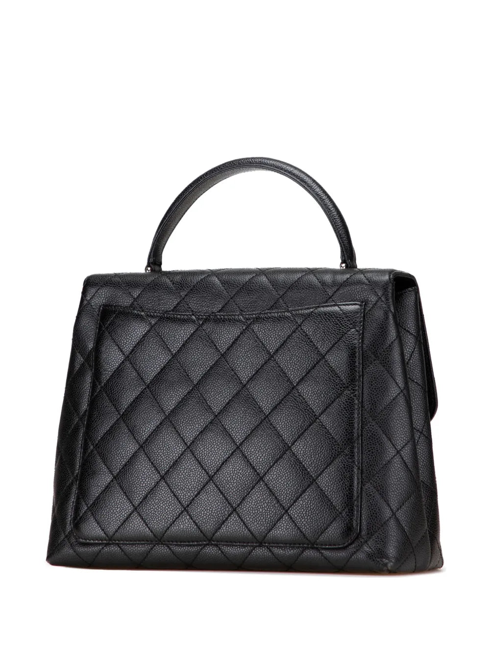 Pre-OwnedCHANEL Pre-Owned2000-2002 CC Quilted Caviar Kelly Top Handle Bag handbag