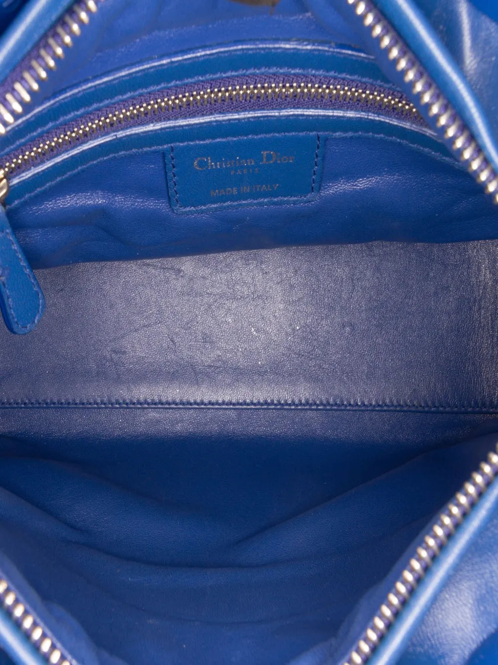 Pre-OwnedChristian Dior Pre-Owned2012 Medium Denim Ombre Lady Dior satchel
