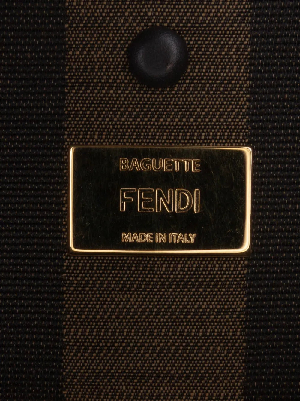 Pre-OwnedFendi Pre-Owned2000-2010 Pequin Gingham Canvas And Raffia Baguette satchel