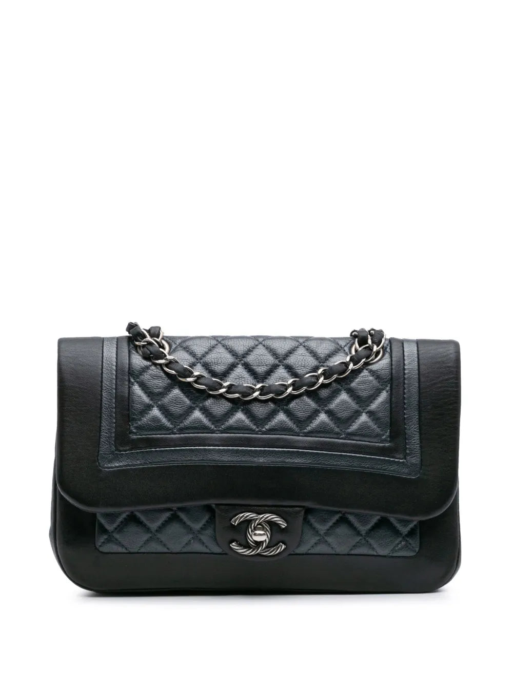 Pre-OwnedCHANEL Pre-Owned2017-2018 Medium Bicolor Quilted Calfskin Flap crossbody bag