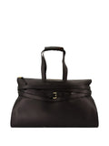 Moschinobelted leather tote bag