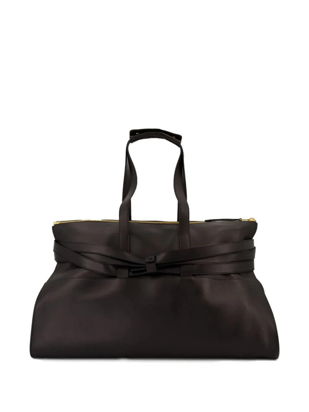 Moschinobelted leather tote bag