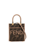 Pre-OwnedFendi Pre-Owned2010-2025 Mini Zucca Canvas Sunshine Shopper Tote satchel