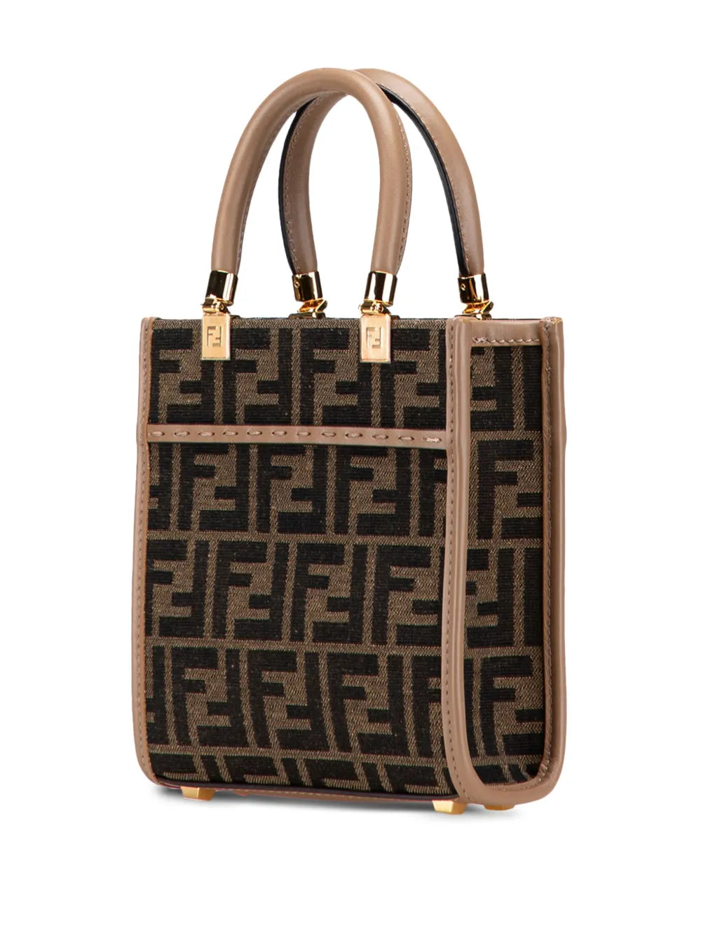 Pre-OwnedFendi Pre-Owned2010-2025 Mini Zucca Canvas Sunshine Shopper Tote satchel