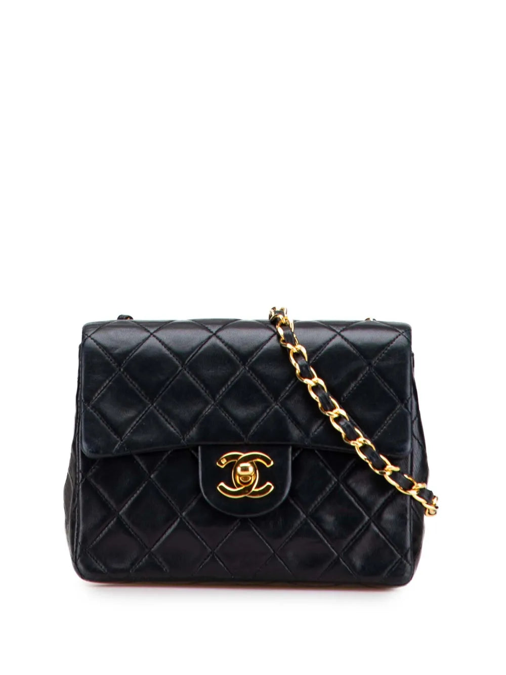 Pre-OwnedCHANEL Pre-Owned2010-2011 Mini Square Classic Lambskin Single Flap crossbody bag