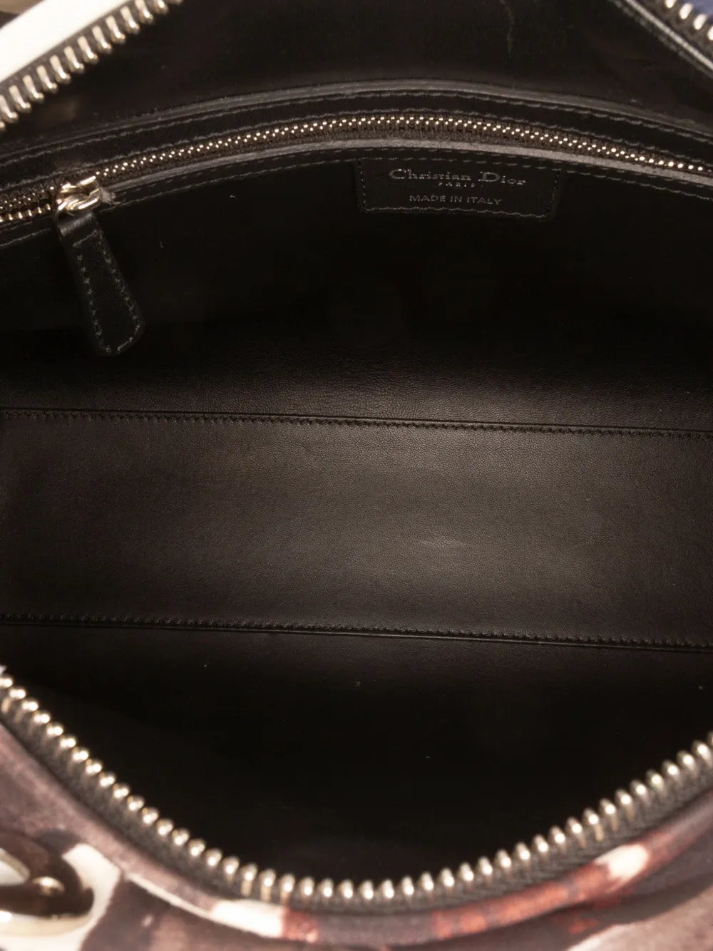 Pre-OwnedChristian Dior Pre-Owned2014 Large Canvas Floral Graffiti Lady Dior satchel