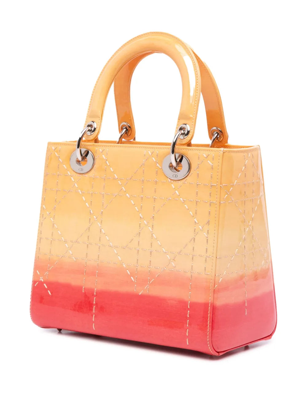 Pre-OwnedChristian Dior Pre-Owned2015 Medium Ombre Patent Cannage Lady Dior satchel