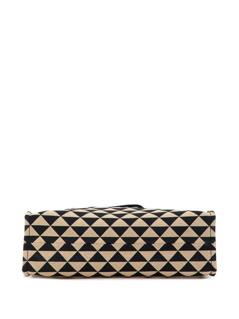 Pre-OwnedPrada Pre-Owned2013-2025 Embroidered Canvas Triangolo Symbole Shopping tote bag