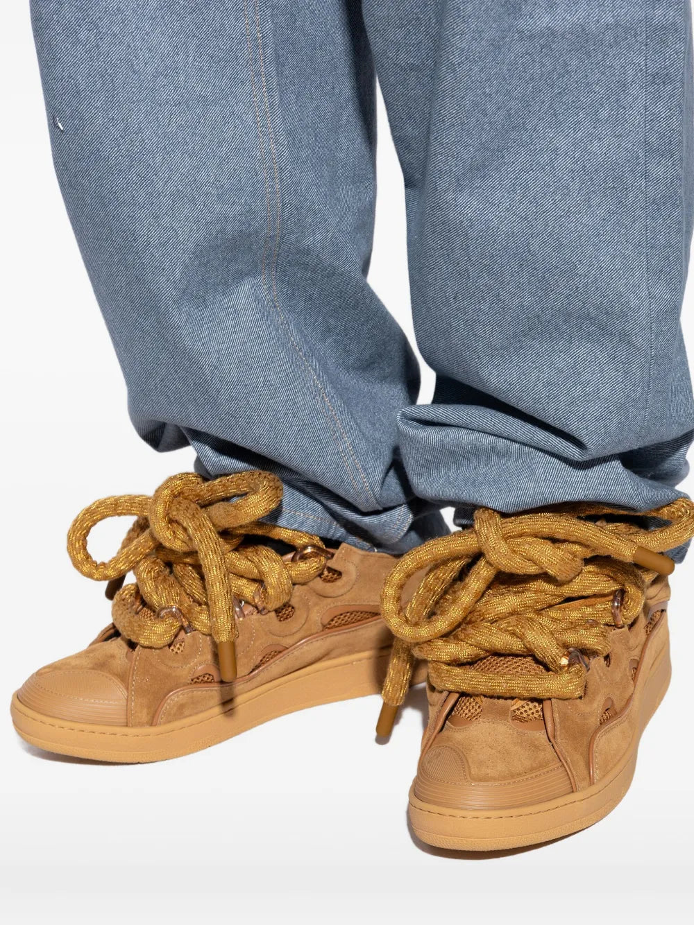 Lanvin Knotted Lace-Up Sneakers