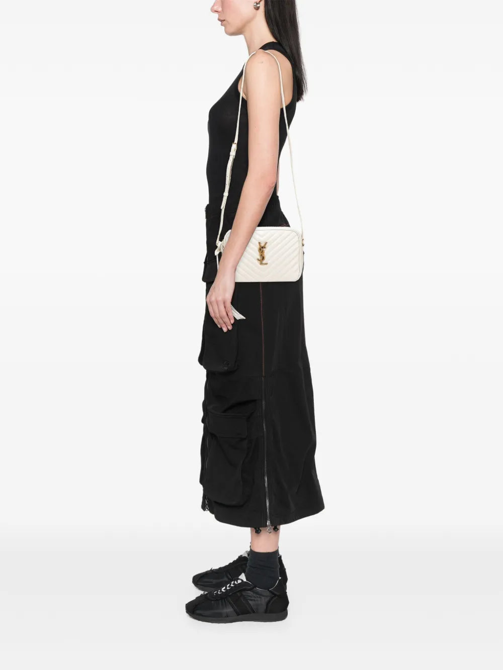 Pre-OwnedSaint Laurent Pre-Owned2021 Quilted Leather Monogram Lou Camera Bag crossbody bag