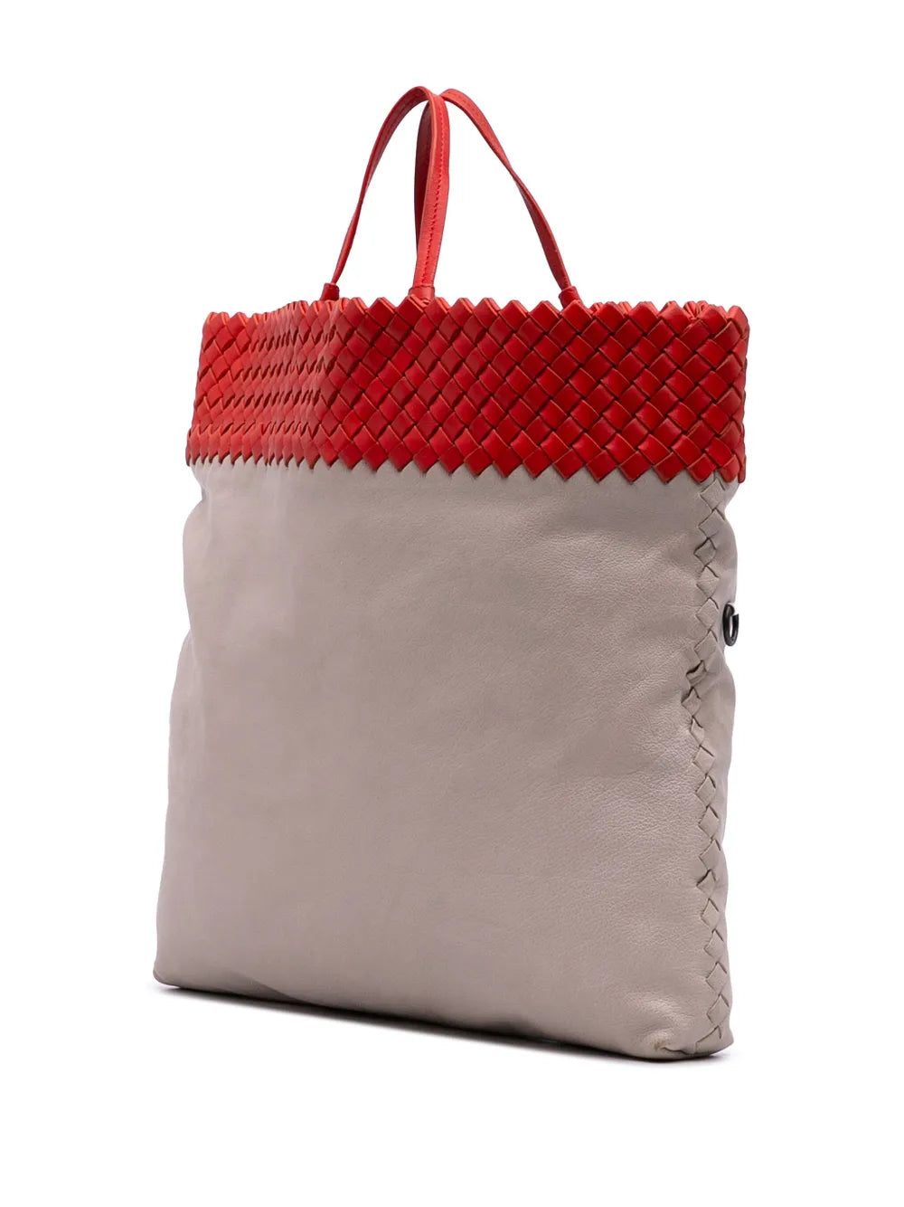 Pre-OwnedBottega Veneta Pre-Owned2012-2025 Intrecciato Trimmed Bicolor Nappa satchel