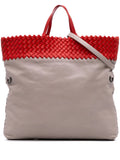 Pre-OwnedBottega Veneta Pre-Owned2012-2025 Intrecciato Trimmed Bicolor Nappa satchel