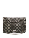 Pre-OwnedCHANEL Pre-Owned2010-2011 Quilted Metallic Distressed Lambskin CC Crystal Flap shoulder bag