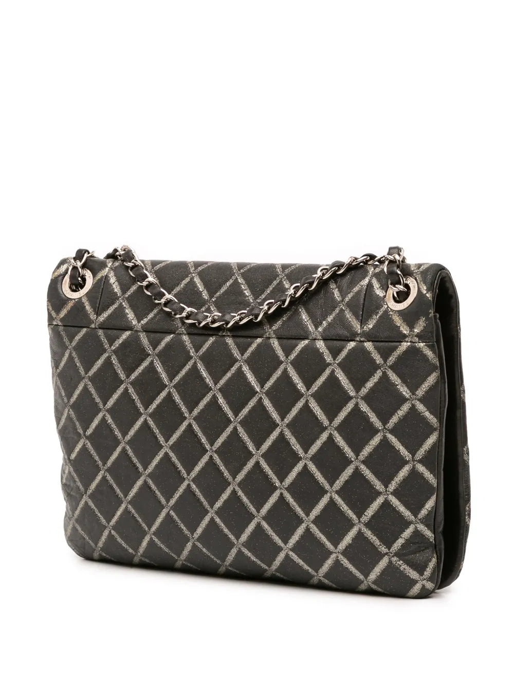 Pre-OwnedCHANEL Pre-Owned2010-2011 Quilted Metallic Distressed Lambskin CC Crystal Flap shoulder bag