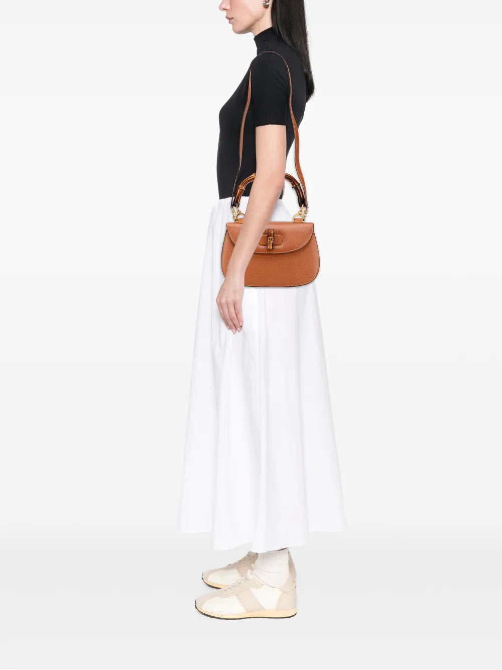 Pre-OwnedGucci Pre-Owned20th Century Calfskin Bamboo Night satchel