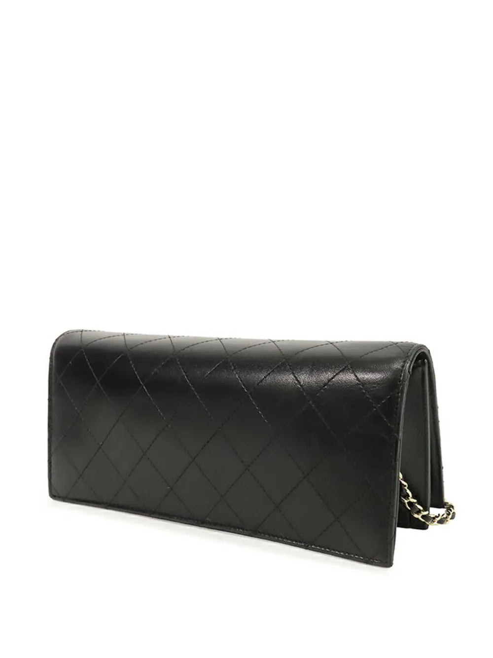 Pre-OwnedCHANEL Pre-Owned2018-2019 CC Stitched Lambskin Clutch With Chain crossbody bag