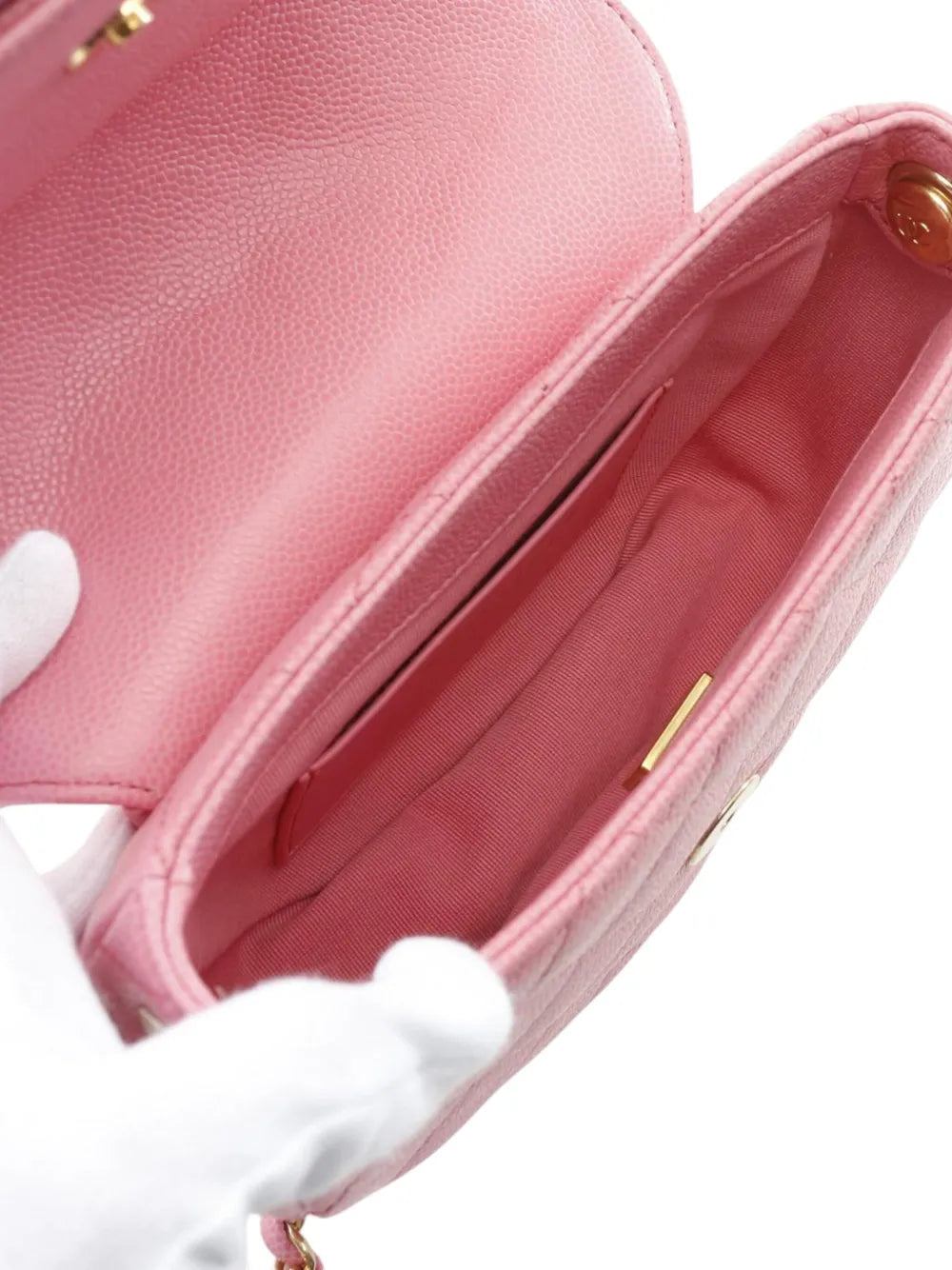 Pre-OwnedCHANEL Pre-Owned2021-2025 Mini Quilted Caviar CC Messenger Flap crossbody bag