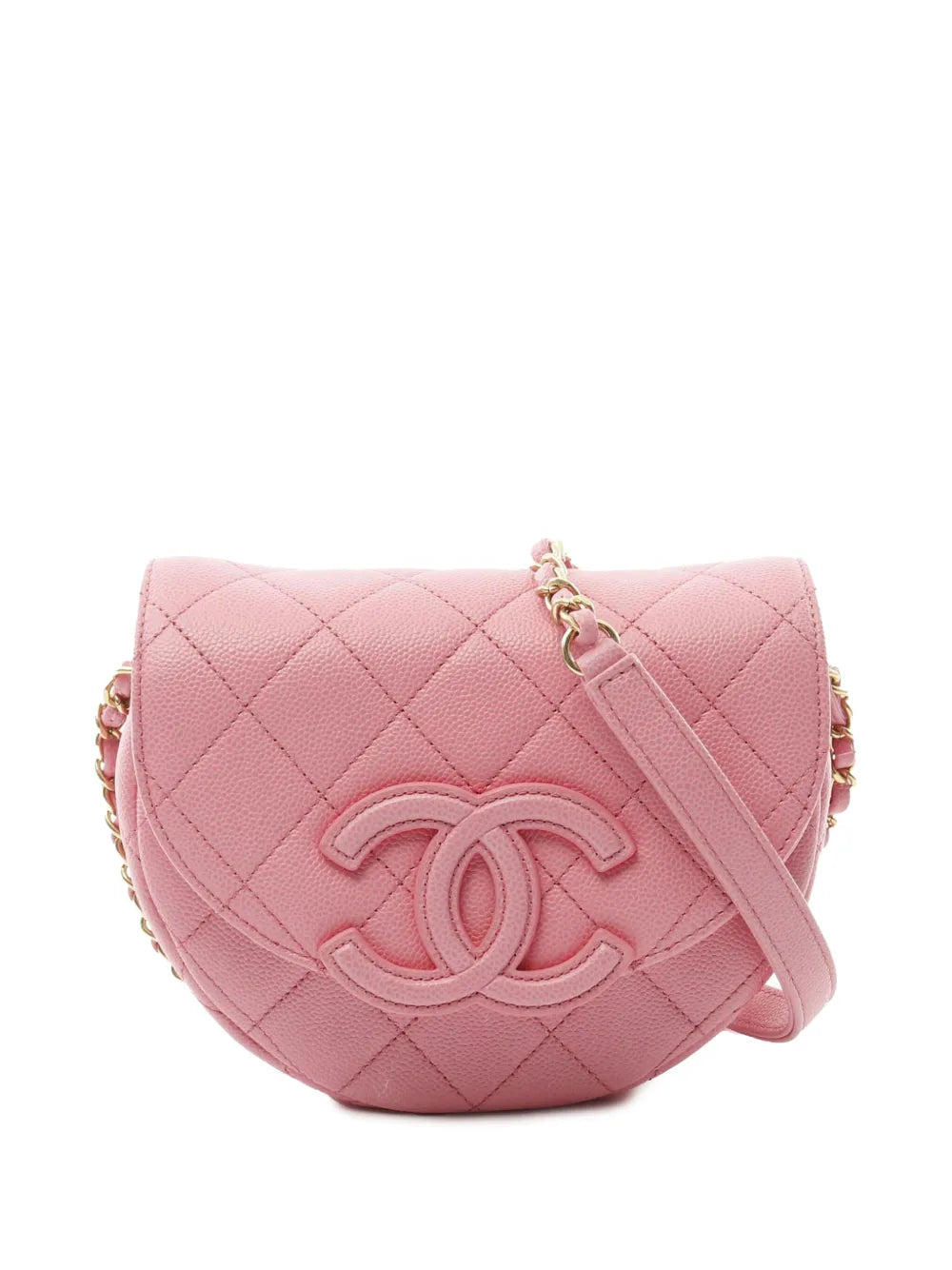 Pre-OwnedCHANEL Pre-Owned2021-2025 Mini Quilted Caviar CC Messenger Flap crossbody bag