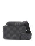 Pre-OwnedLouis Vuitton Pre-Owned2010s Trio Messenger  Damier Graphite canvas shoulder bag