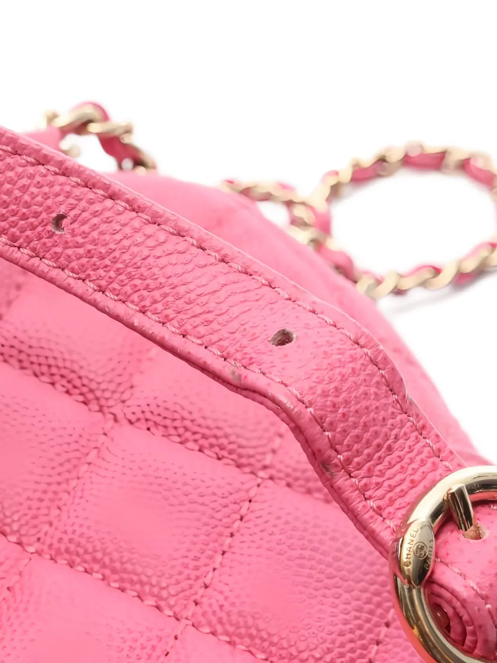 Pre-OwnedCHANEL Pre-Ownedchain-detail diamond-quilted backpack