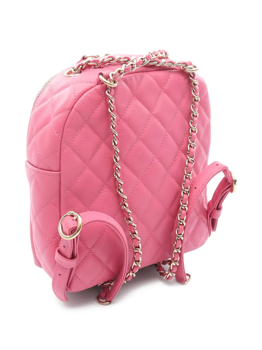 Pre-OwnedCHANEL Pre-Ownedchain-detail diamond-quilted backpack