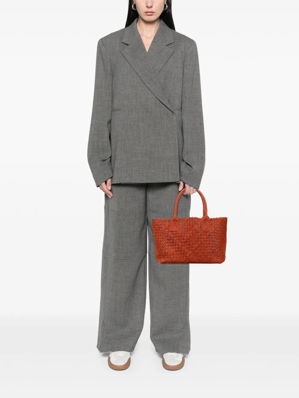 Pre-OwnedBottega Veneta Pre-Owned2008 Small Lambskin Intreccio Cabat tote bag