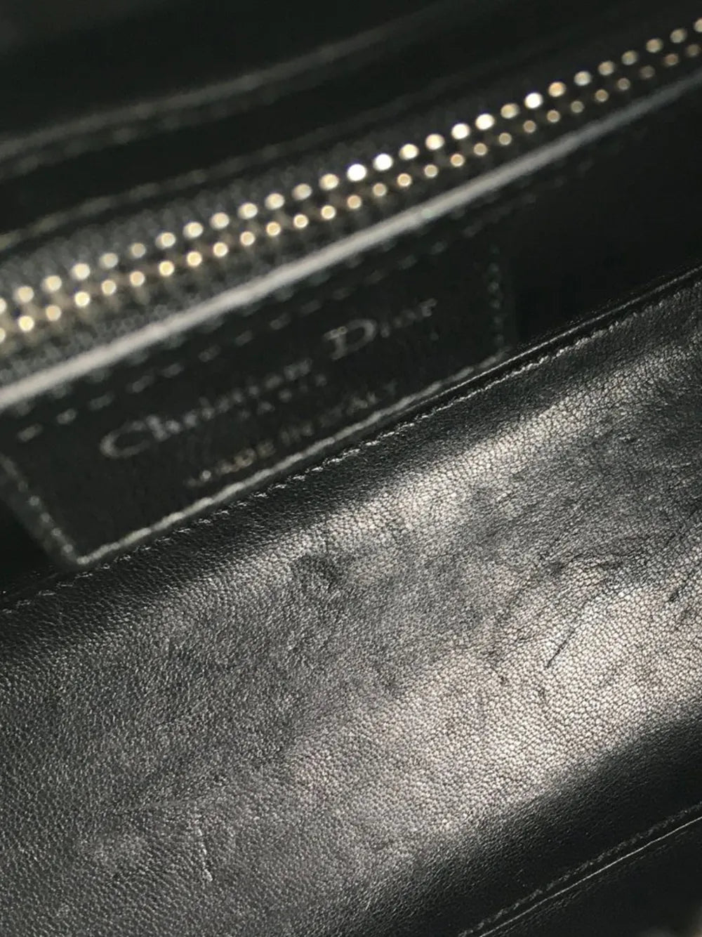Pre-OwnedChristian Dior Pre-Owned2015 Medium Patent Sequin Embroidered Lady Dior satchel