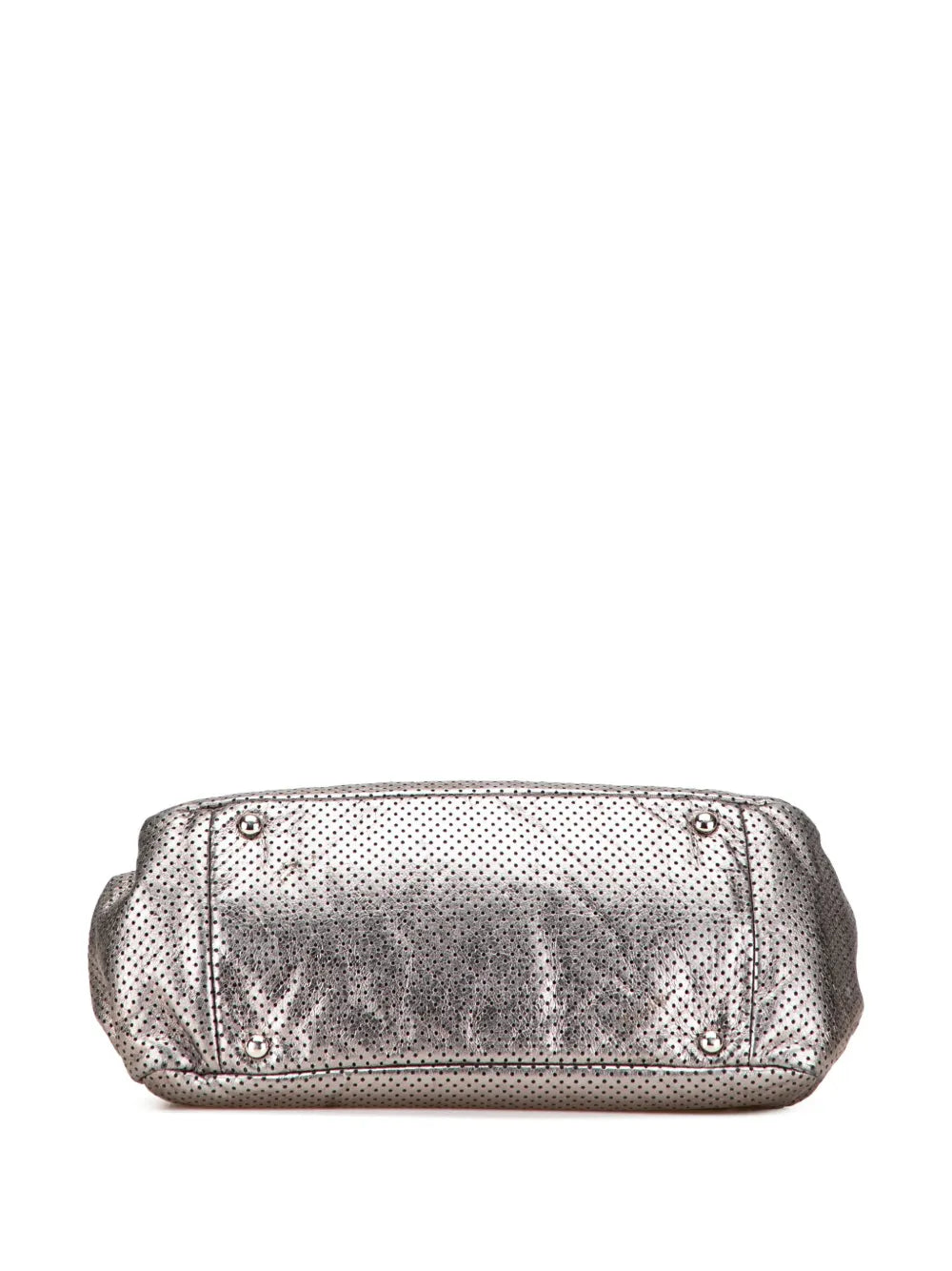 Pre-OwnedCHANEL Pre-Owned2008-2009 Metallic Perforated Calfskin Drill Accordion Flap shoulder bag