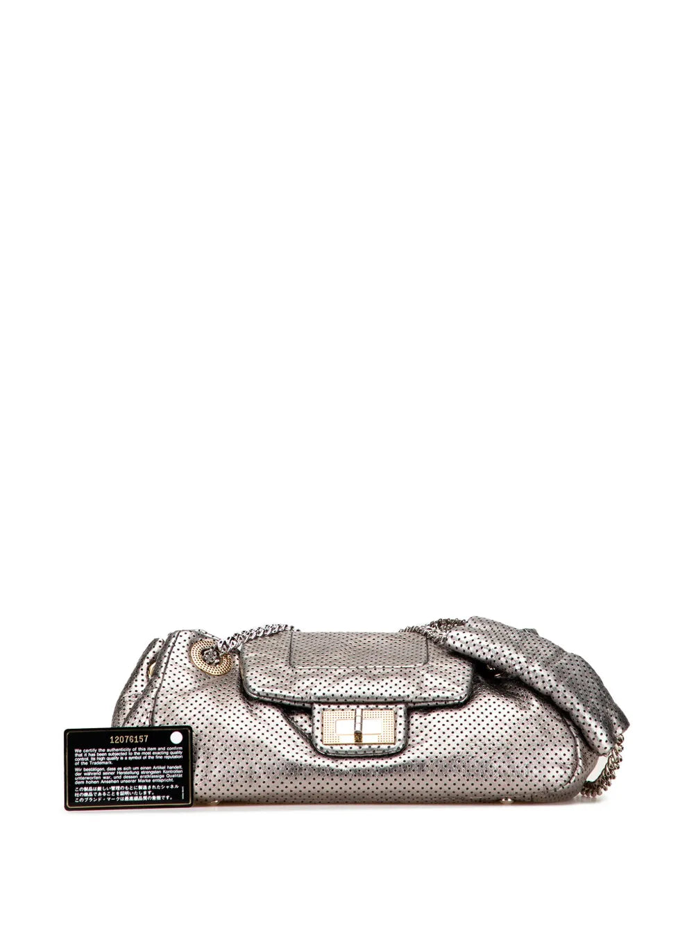 Pre-OwnedCHANEL Pre-Owned2008-2009 Metallic Perforated Calfskin Drill Accordion Flap shoulder bag