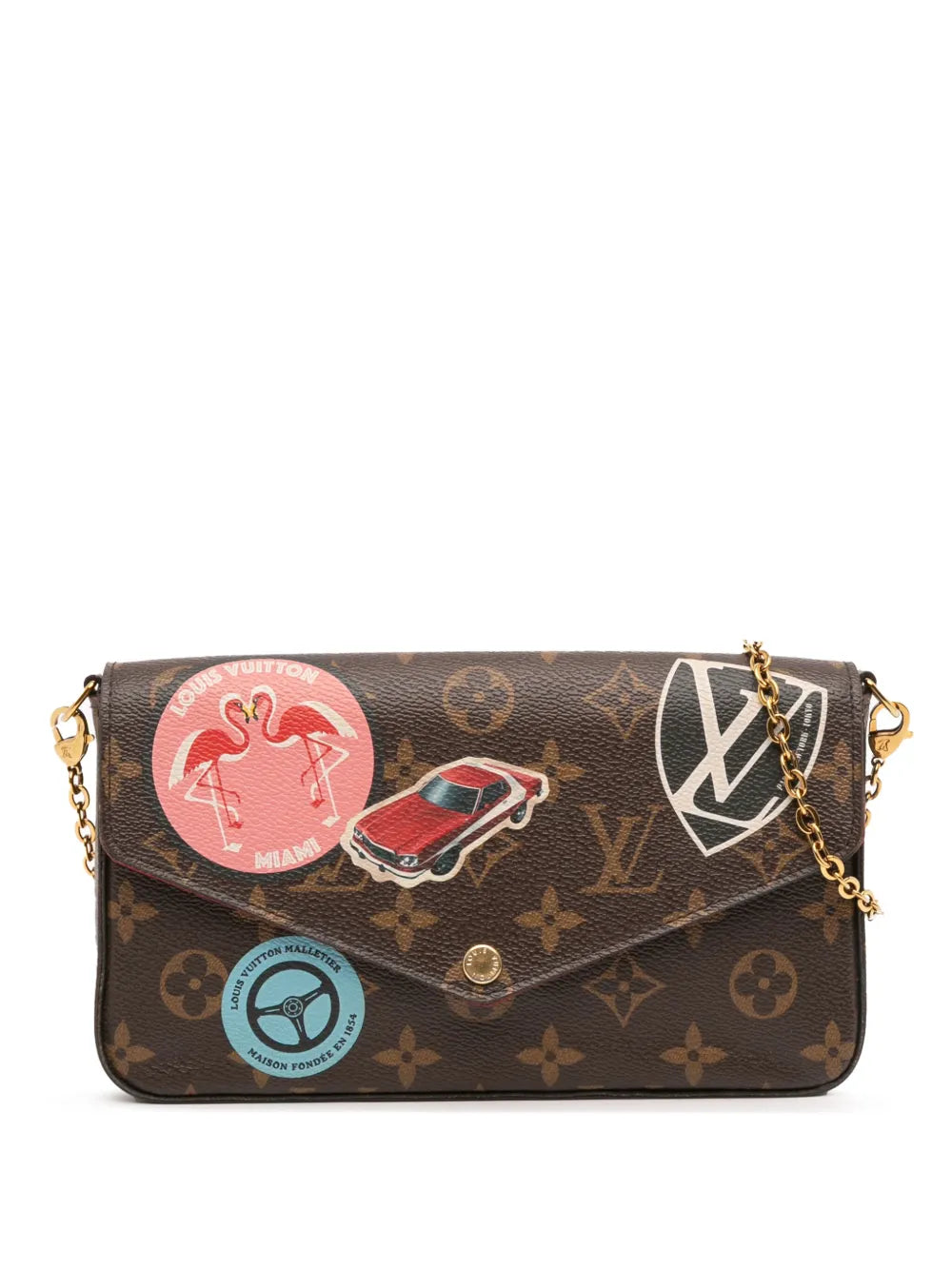 Pre-OwnedLouis Vuitton Pre-Owned2016 Monogram World Tour Pochette Felicie crossbody bag