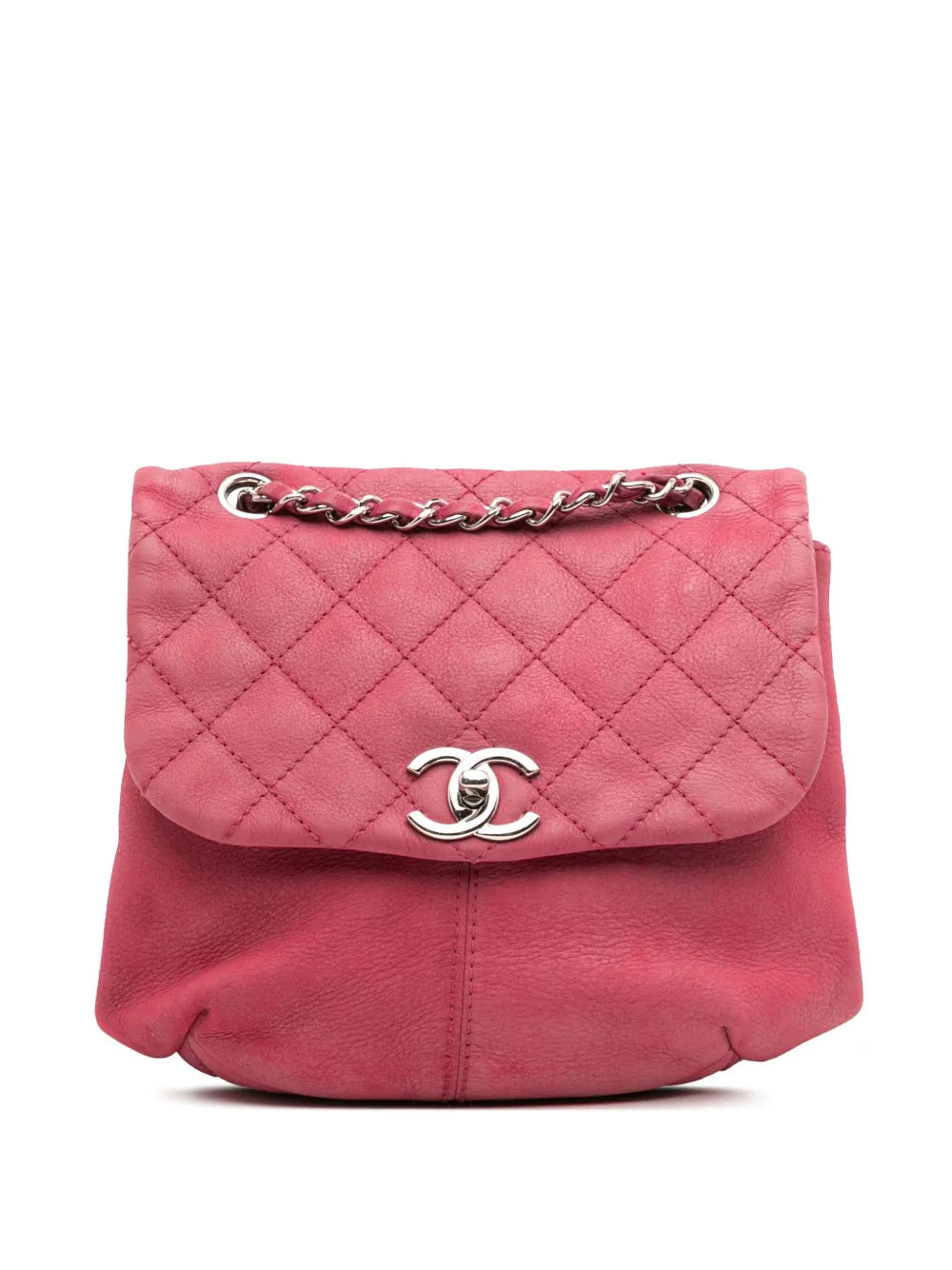 Pre-OwnedCHANEL Pre-Owned2012-2013 Mini Quilted Nubuck Trianon Messenger Flap crossbody bag