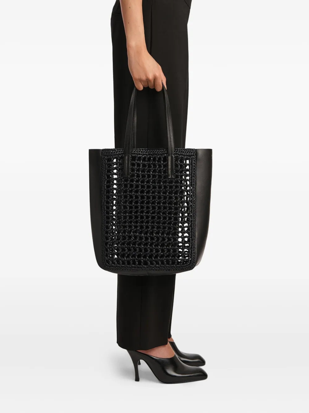 KHAITEsmall Zoe woven-panel tote bag