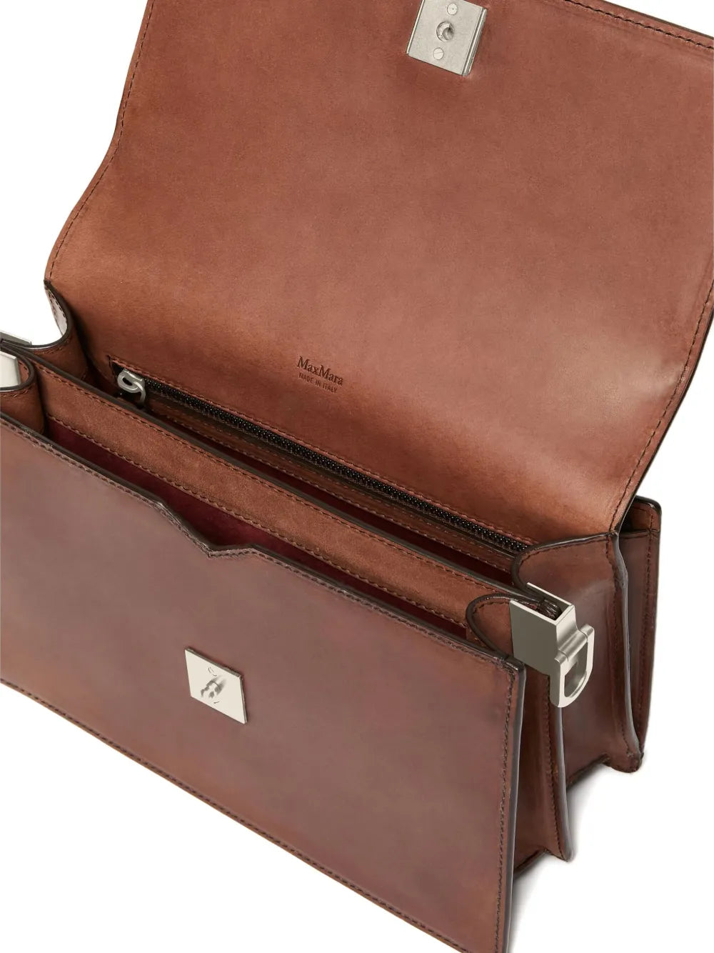 Max MaraBiancaroughs leather shoulder bag