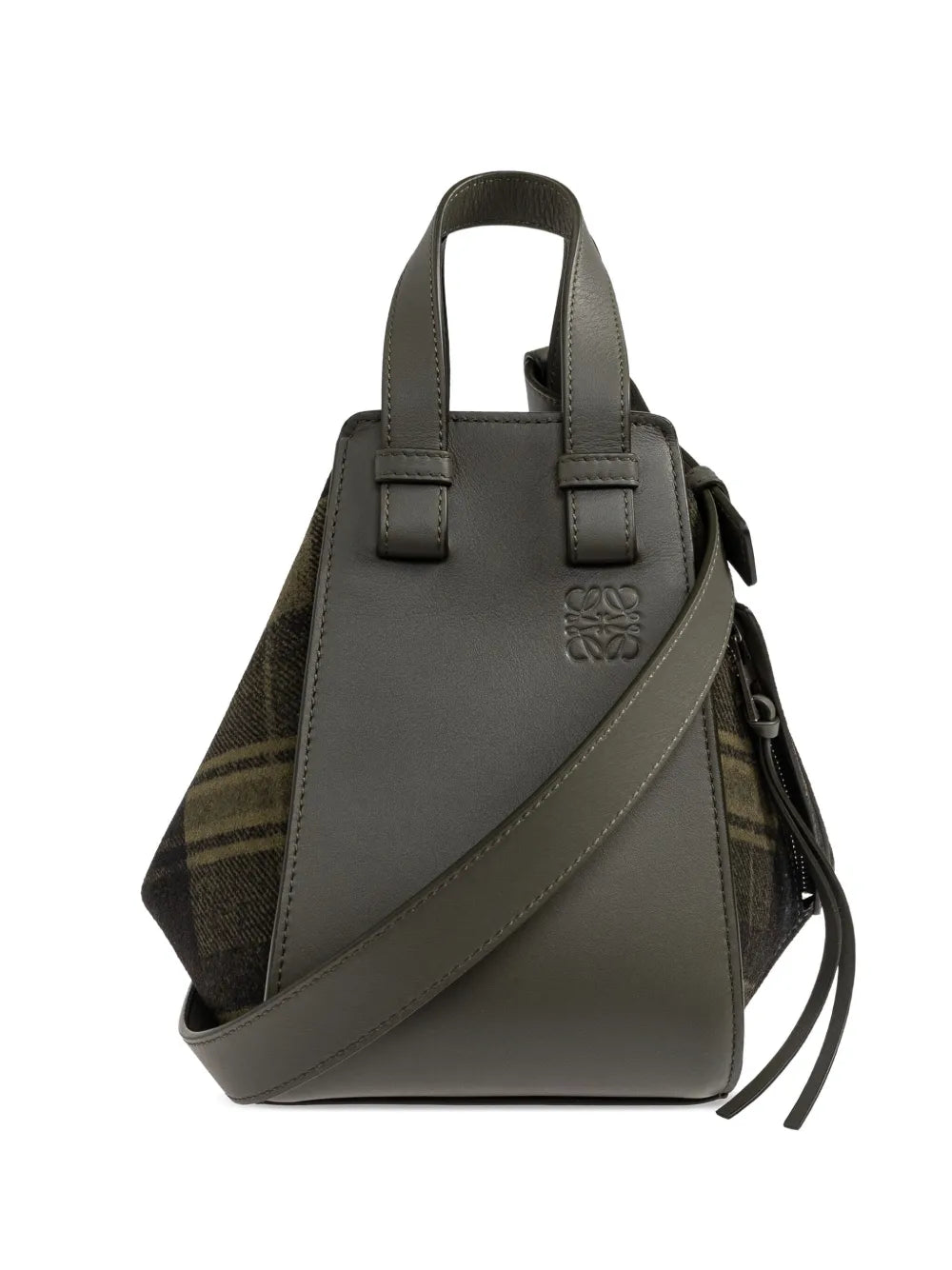 LOEWEHammock printed-tartan tote bag