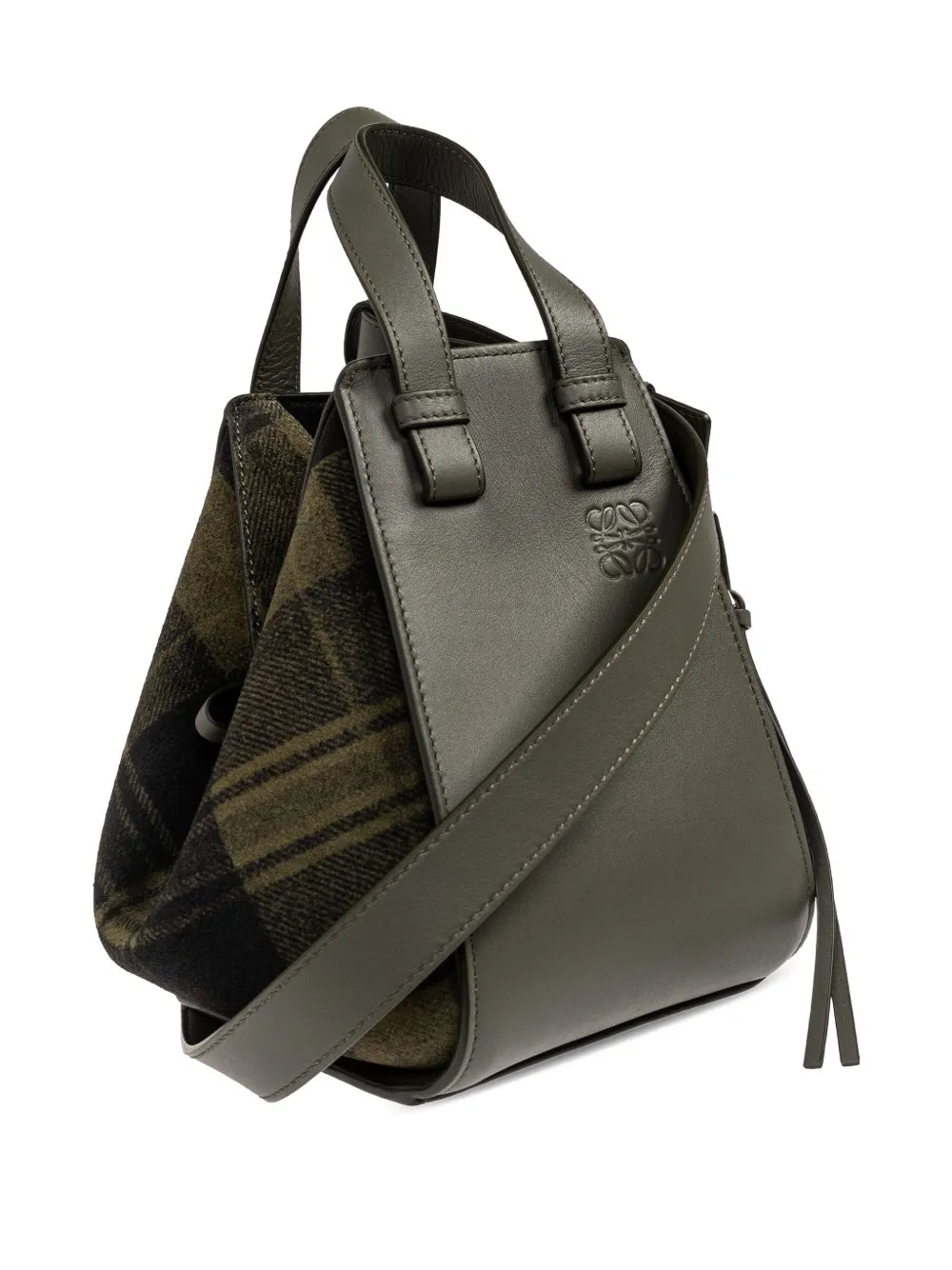 LOEWEHammock printed-tartan tote bag